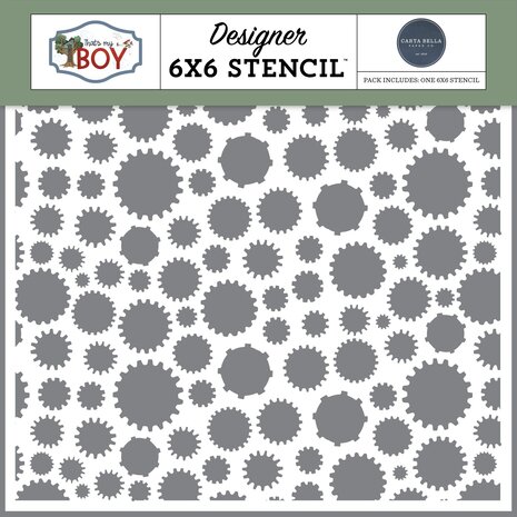 Carta Bella That's My Boy Stencil Tinkering Gears (CBB419034) Carta Bella That's My Boy Stencil Tinkering Gears (CBB419034)