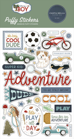 Carta Bella That's My Boy Puffy Stickers (CBB419066)