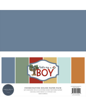 Carta Bella That's My Boy 12x12 Inch Coordinating Solids Paper Pad (CBB419015) Carta Bella That's My Boy 12x12 Inch Coordinating Solids Paper Pad (CBB419015)