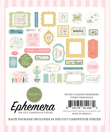 Carta Bella Secret Garden Ephemera (CBGD421024) Carta Bella Secret Garden Ephemera (CBGD421024)