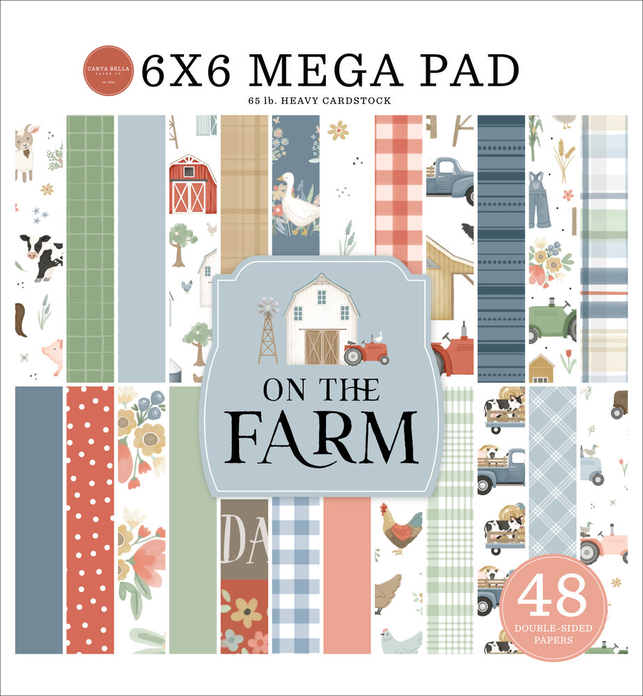 Carta Bella On The Farm 6x6 Inch Mega Pad (CBOTF422031) Carta Bella On The Farm 6x6 Inch Mega Pad (CBOTF422031)