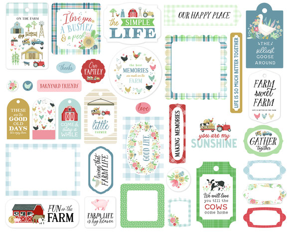 Carta Bella On The Farm Ephemera Frames & Tags (CBOTF422025) Carta Bella On The Farm Ephemera Frames & Tags (CBOTF422025)