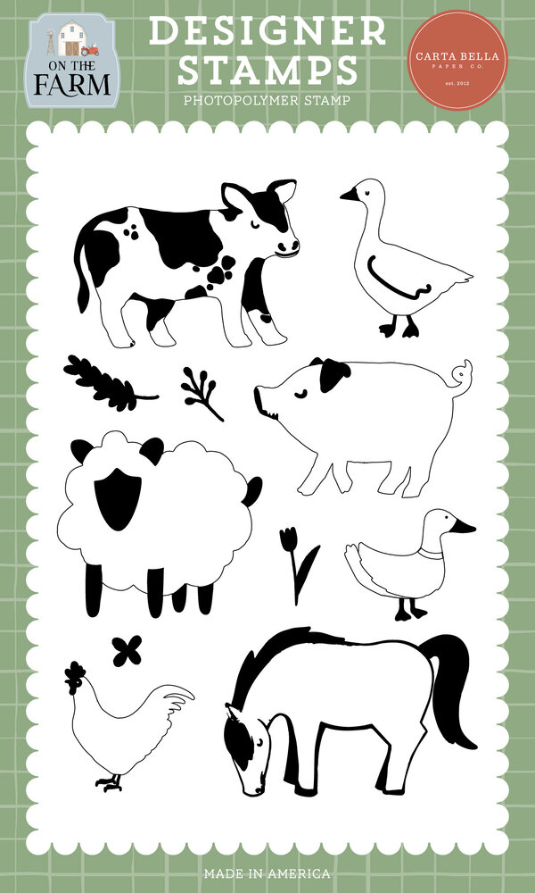 Carta Bella On The Farm Clear Stamps Farm Animals (CBOTF422040) Carta Bella On The Farm Clear Stamps Farm Animals (CBOTF422040)
