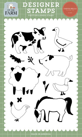 Carta Bella On The Farm Clear Stamps Farm Animals (CBOTF422040) Carta Bella On The Farm Clear Stamps Farm Animals (CBOTF422040)