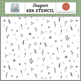 Carta Bella On The Farm Stencil Farm Fressh Floral (CBOTF422034)