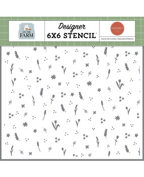 Carta Bella On The Farm Stencil Farm Fressh Floral (CBOTF422034) Carta Bella On The Farm Stencil Farm Fressh Floral (CBOTF422034)