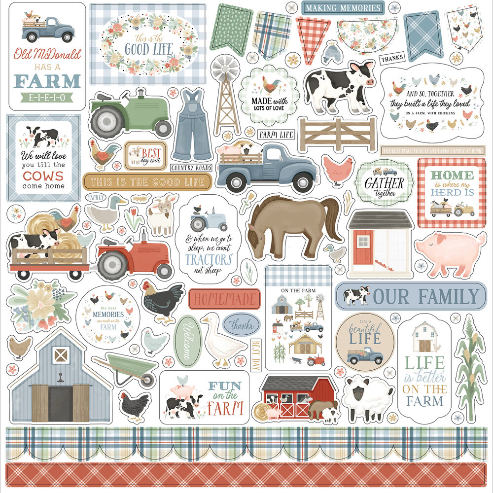 Carta Bella On The Farm 12x12 Inch Element Sticker (CBOTF422014)