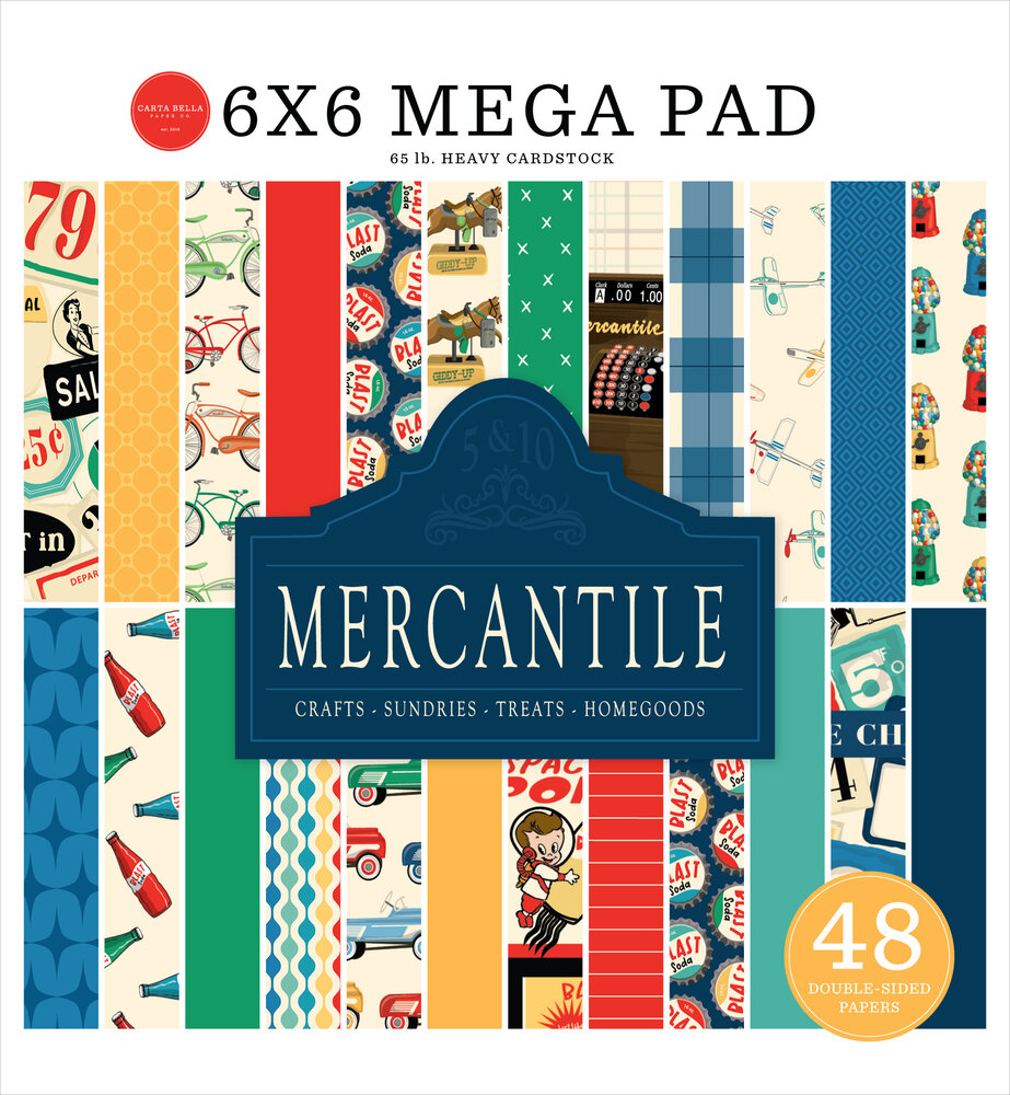 Carta Bella Mercantile 6x6 Inch Mega Pad (CBM423031) Carta Bella Mercantile 6x6 Inch Mega Pad (CBM423031)