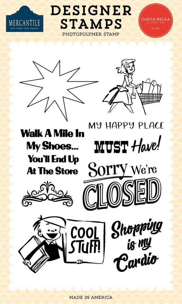 Carta Bella Mercantile Clear Stamps Must Have (CBM423049) Carta Bella Mercantile Clear Stamps Must Have (CBM423049)