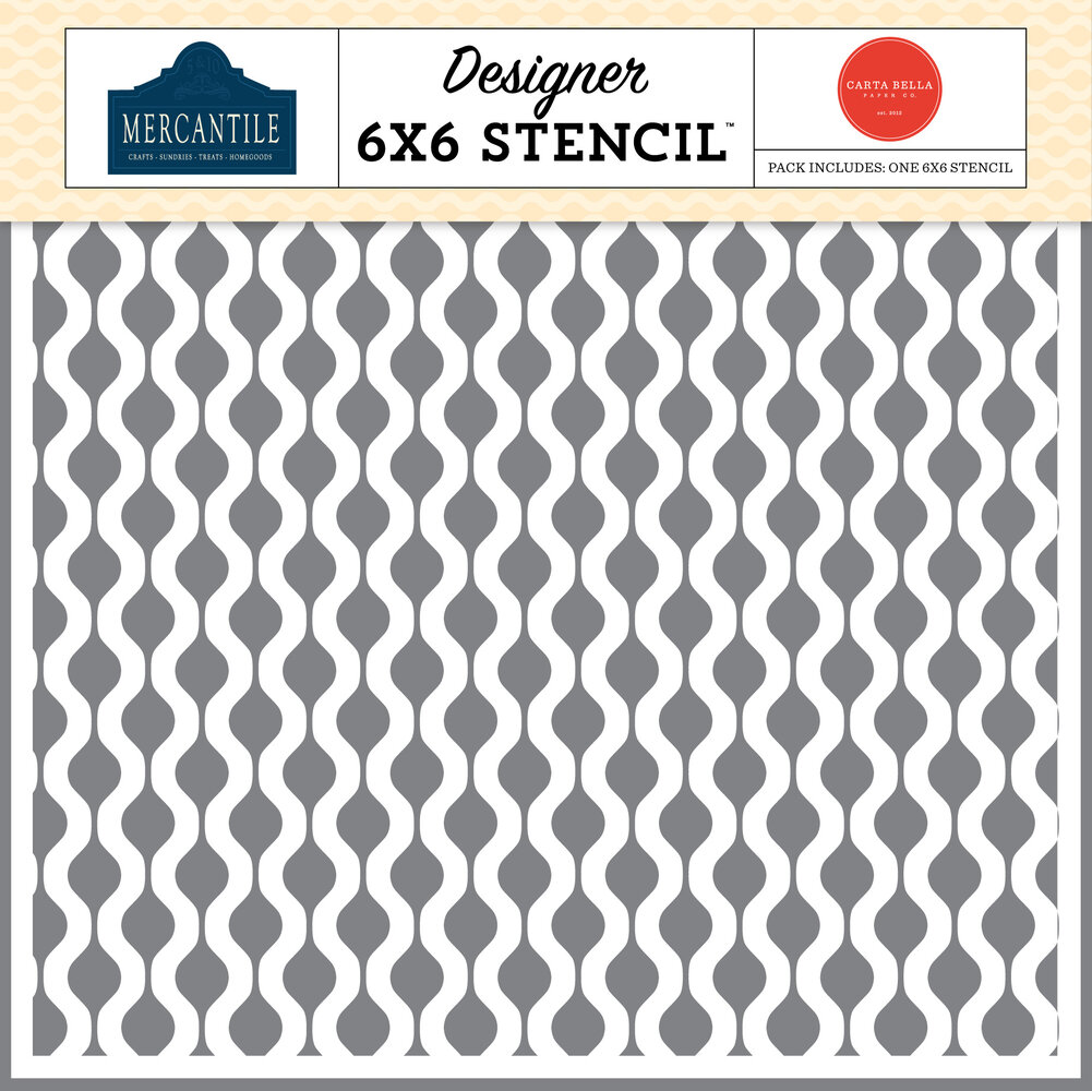 Carta Bella Mercantile Stencil Groovy Squiggles (CBM423035) Carta Bella Mercantile Stencil Groovy Squiggles (CBM423035)