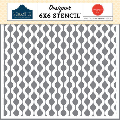 Carta Bella Mercantile Stencil Groovy Squiggles (CBM423035) Carta Bella Mercantile Stencil Groovy Squiggles (CBM423035)