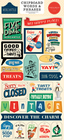 Carta Bella Mercantile 6x13 Inch Chipboard Words & Phrases (CBM423022) Carta Bella Mercantile 6x13 Inch Chipboard Words & Phrases (CBM423022)