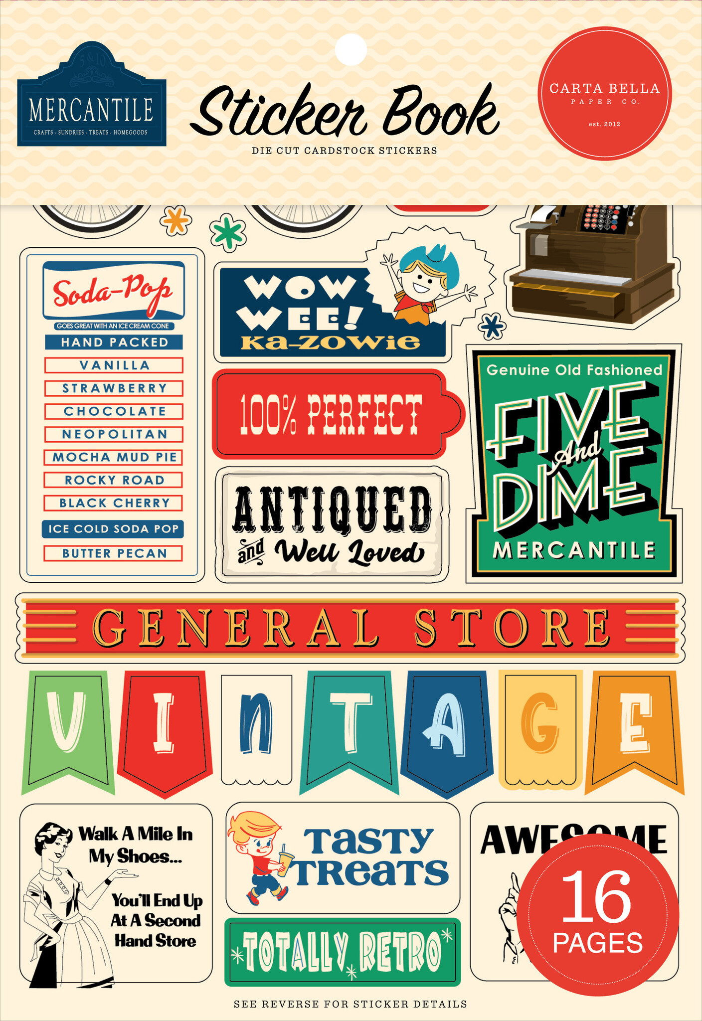 Carta Bella Mercantile Sticker Book (CBM423029) - Paperpads.nl