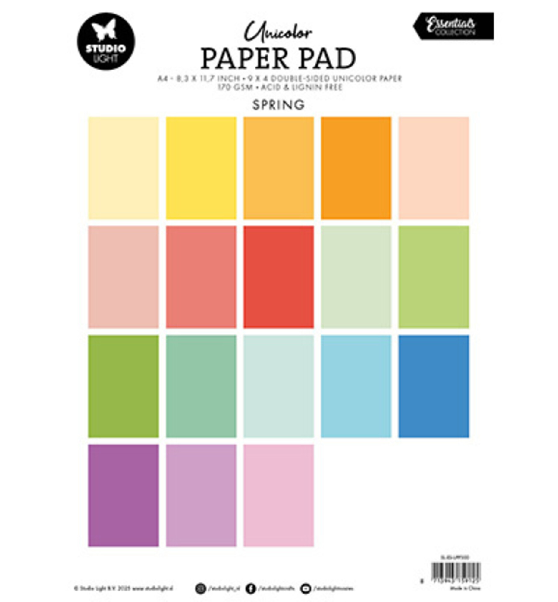 Studio Light Essentials Spring A4 Paper Pad (SL-ES-UPP300) - Paperpads.nl