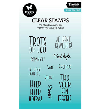 Studio Light Essentials Clear Stamps Je Bent Geweldig (SL-ES-STAMP810) Studio Light Essentials Clear Stamps Je Bent Geweldig (SL-ES-STAMP810)