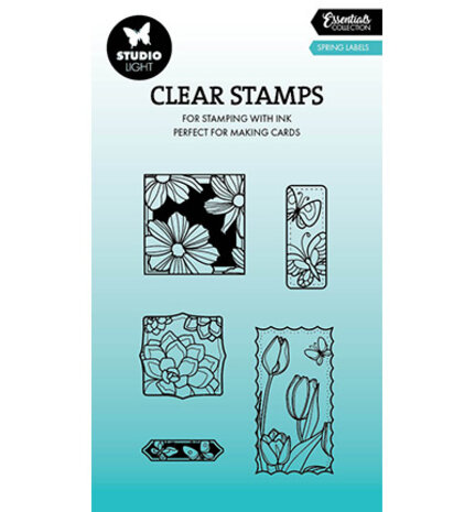 Studio Light Essentials Clear Stamps Spring Labels (SL-ES-STAMP811)