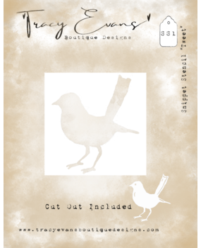 Tracy Evans Tweet 4x4 Inch Snippet Stencil (SS001) Tracy Evans Tweet 4x4 Inch Snippet Stencil (SS001)