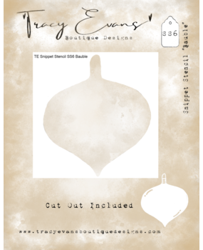 Tracy Evans Bauble 4x4 Inch Snippet Stencil (SS006) Tracy Evans Bauble 4x4 Inch Snippet Stencil (SS006)