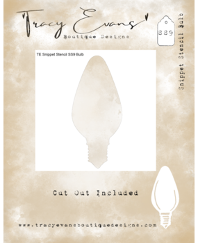 Tracy Evans Bulb 4x4 Inch Snippet Stencil (SS009)