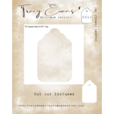 Tracy Evans Tag 4x4 Inch Snippet Stencil (SS011)