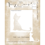 Tracy Evans Black Cat 4x4 Inch Snippet Stencil (SS014)