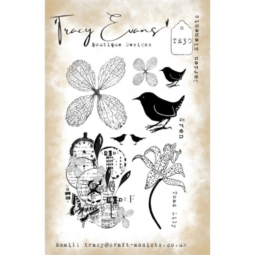 Tracy Evans Garden Elements A5 Clear Stamp (TE030) Tracy Evans Garden Elements A5 Clear Stamp (TE030)