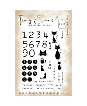 Tracy Evans Numerical Cats A5 Clear Stamp (TE036) Tracy Evans Numerical Cats A5 Clear Stamp (TE036)