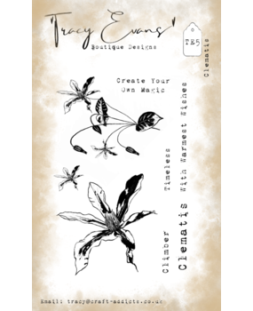 Tracy Evans Clematis A6 Clear Stamp (TE005) Tracy Evans Clematis A6 Clear Stamp (TE005)