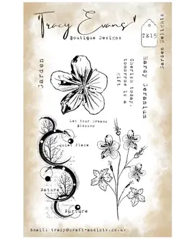 Tracy Evans Garden Delights A6 Clear Stamp (TE015)