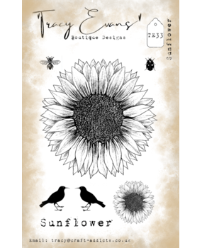 Tracy Evans Sunflower A6 Clear Stamp (TE033) Tracy Evans Sunflower A6 Clear Stamp (TE033)