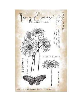 Tracy Evans Flower Power A6 Clear Stamp (TE037) Tracy Evans Flower Power A6 Clear Stamp (TE037)