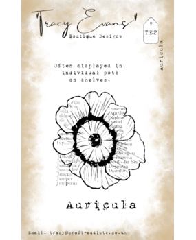 Tracy Evans Auricula A7 Clear Stamp (TE002) Tracy Evans Auricula A7 Clear Stamp (TE002)