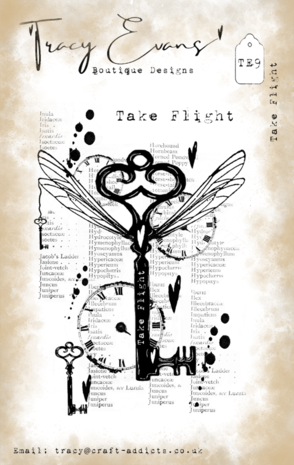 Tracy Evans Take Flight A7 Clear Stamp (TE009) Tracy Evans Take Flight A7 Clear Stamp (TE009)