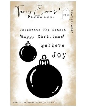 Tracy Evans Decorations A7 Clear Stamp (TE018) Tracy Evans Decorations A7 Clear Stamp (TE018)