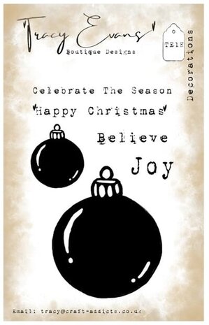 Tracy Evans Decorations A7 Clear Stamp (TE018) Tracy Evans Decorations A7 Clear Stamp (TE018)