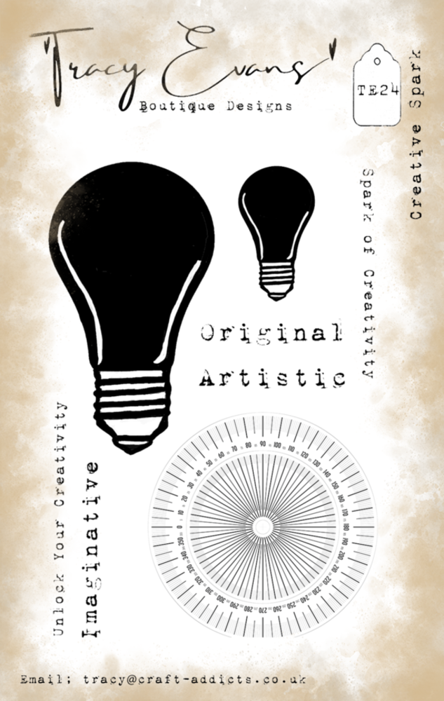 Tracy Evans Creative Spark A7 Clear Stamp (TE024) Tracy Evans Creative Spark A7 Clear Stamp (TE024)