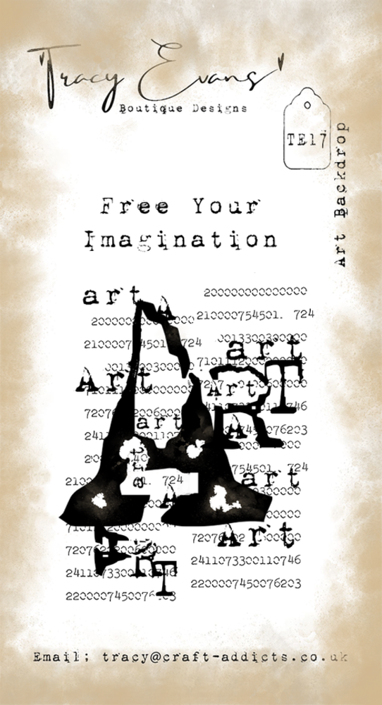 Tracy Evans Art Backdrop A8 Clear Stamp (TE017)