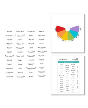 Spellbinders ColorWheel Swatch Party Clear Stamp Color Swatch Names (STP-251) Spellbinders ColorWheel Swatch Party Clear Stamp Color Swatch Names (STP-251)