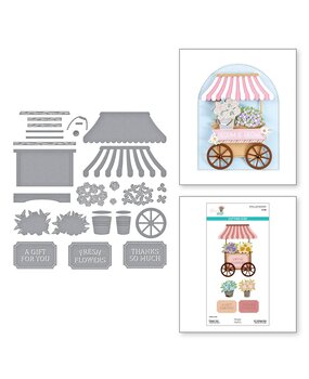 Spellbinders Simple Vintage Flower Shoppe Flower Cart Dies (S6-253) Spellbinders Simple Vintage Flower Shoppe Flower Cart Dies (S6-253)