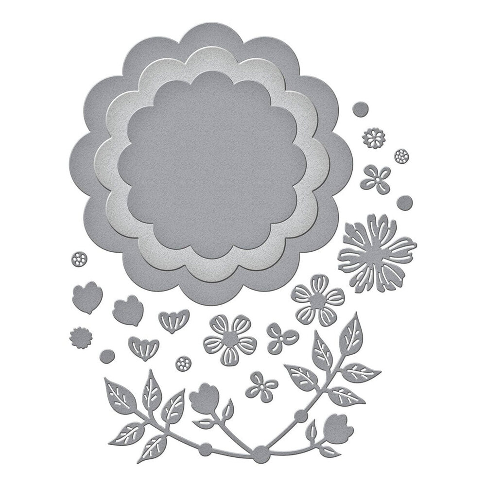 Spellbinders Simple Vintage Flower Shoppe Scallop Journal Cards Dies (S4-1438) Spellbinders Simple Vintage Flower Shoppe Scallop Journal Cards Dies (S4-1438)