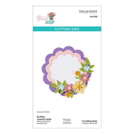 Spellbinders Simple Vintage Flower Shoppe Scallop Journal Cards Dies (S4-1438) Spellbinders Simple Vintage Flower Shoppe Scallop Journal Cards Dies (S4-1438)