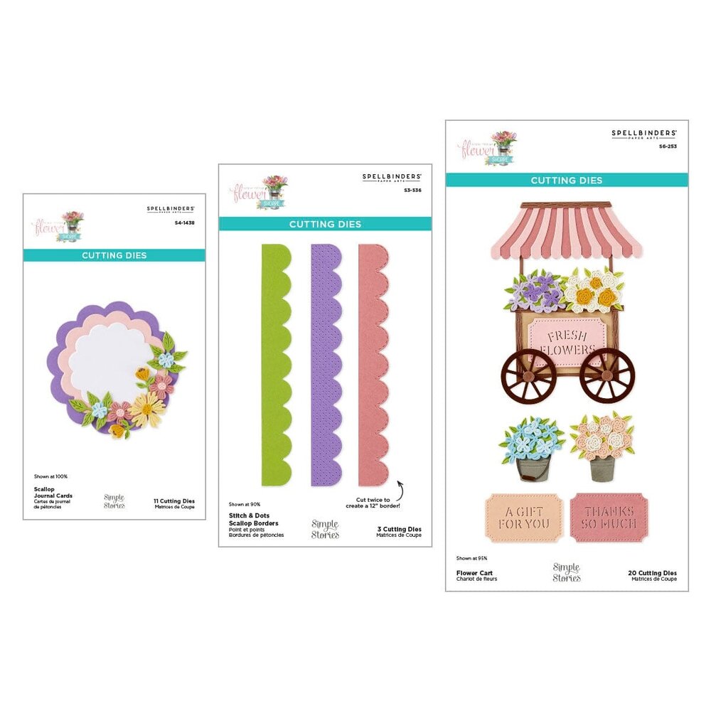 Spellbinders Simple Vintage Flower Shoppe Die Bundle (BD-0944) Spellbinders Simple Vintage Flower Shoppe Die Bundle (BD-0944)