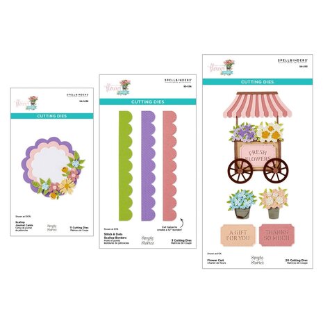 Spellbinders Simple Vintage Flower Shoppe Die Bundle (BD-0944) Spellbinders Simple Vintage Flower Shoppe Die Bundle (BD-0944)