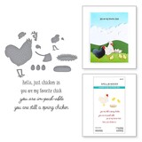 Spellbinders On the Farm Spring Chicken Stamp & Die Set (SDS-197)