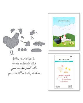 Spellbinders On the Farm Spring Chicken Stamp & Die Set (SDS-197) Spellbinders On the Farm Spring Chicken Stamp & Die Set (SDS-197)