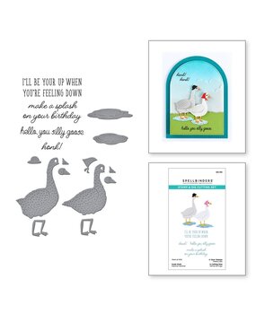 Spellbinders On the Farm Honk Honk Stamp & Die Set (SDS-198) Spellbinders On the Farm Honk Honk Stamp & Die Set (SDS-198)