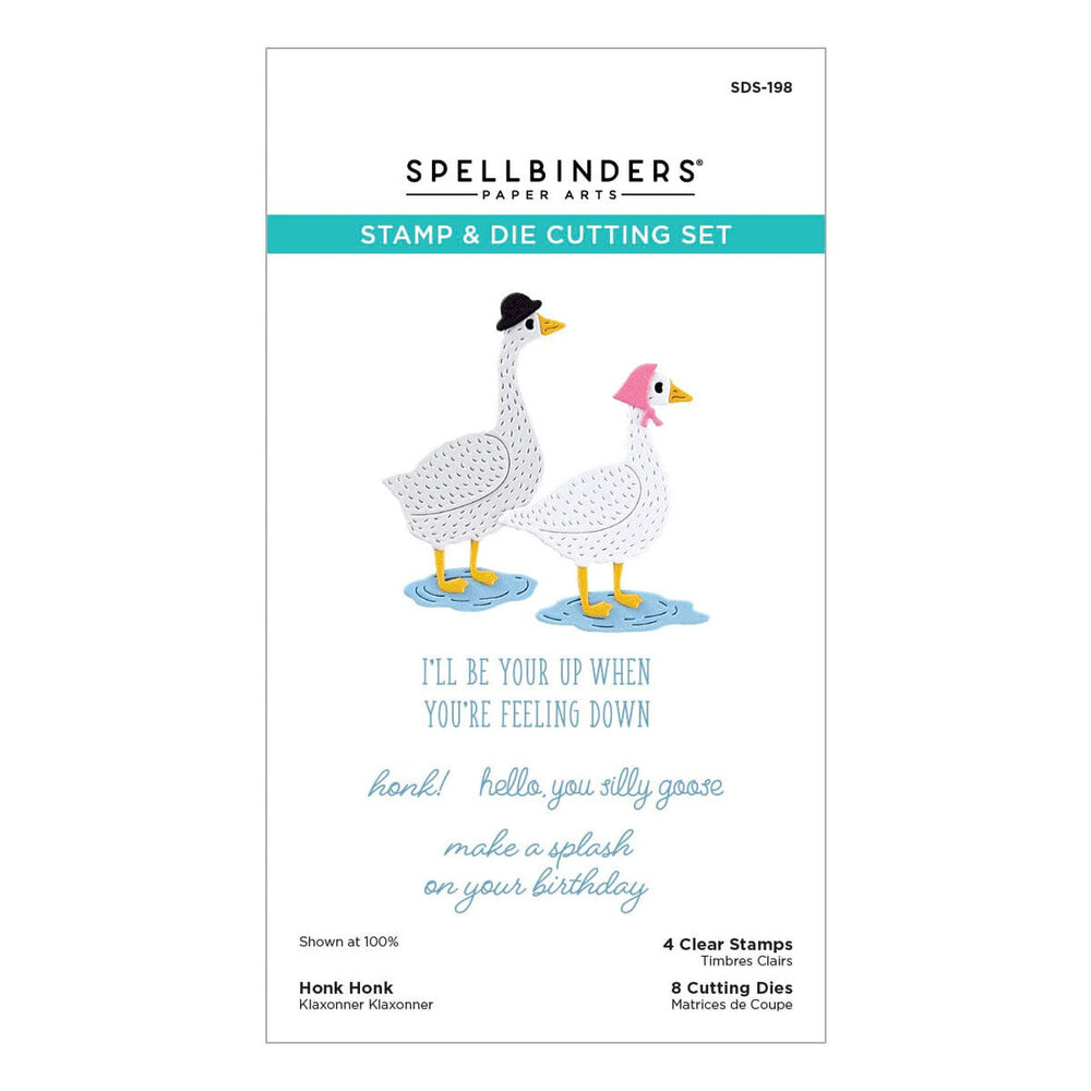 Spellbinders On the Farm Honk Honk Stamp & Die Set (SDS-198) Spellbinders On the Farm Honk Honk Stamp & Die Set (SDS-198)