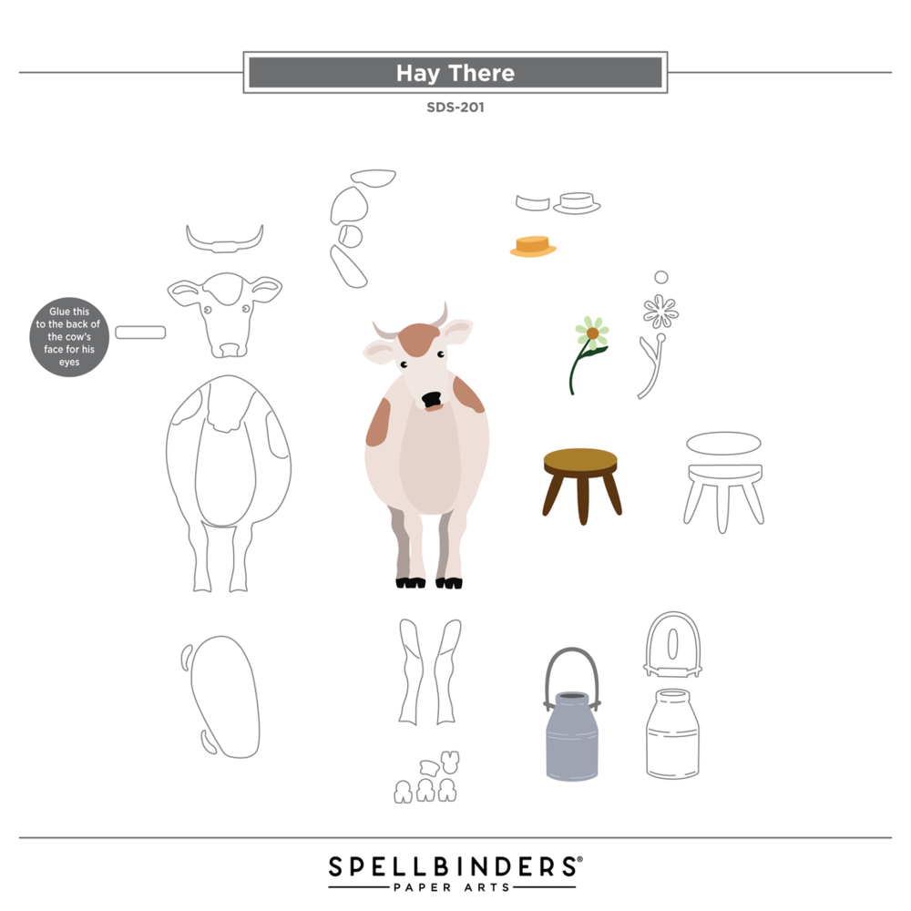 Spellbinders On the Farm Hay There Stamp & Die Set (SDS-201) Spellbinders On the Farm Hay There Stamp & Die Set (SDS-201)