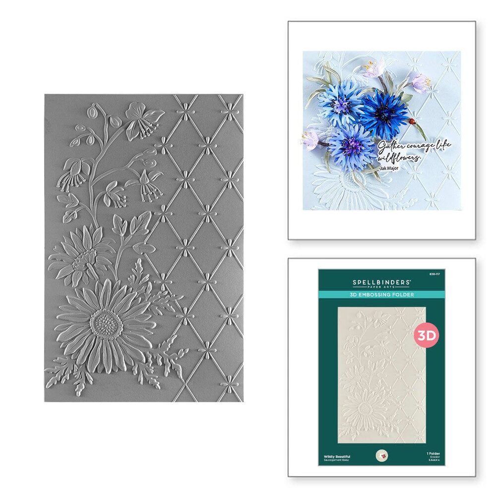 Spellbinders Through the Meadow Wildly Beautiful 3D Embossing Folder (E3D-117) Spellbinders Through the Meadow Wildly Beautiful 3D Embossing Folder (E3D-117)