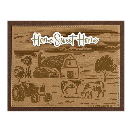 Spellbinders Justine's Farm Farm Sweet Farm Registration BetterPress Plate & Die Set (BPR-019)